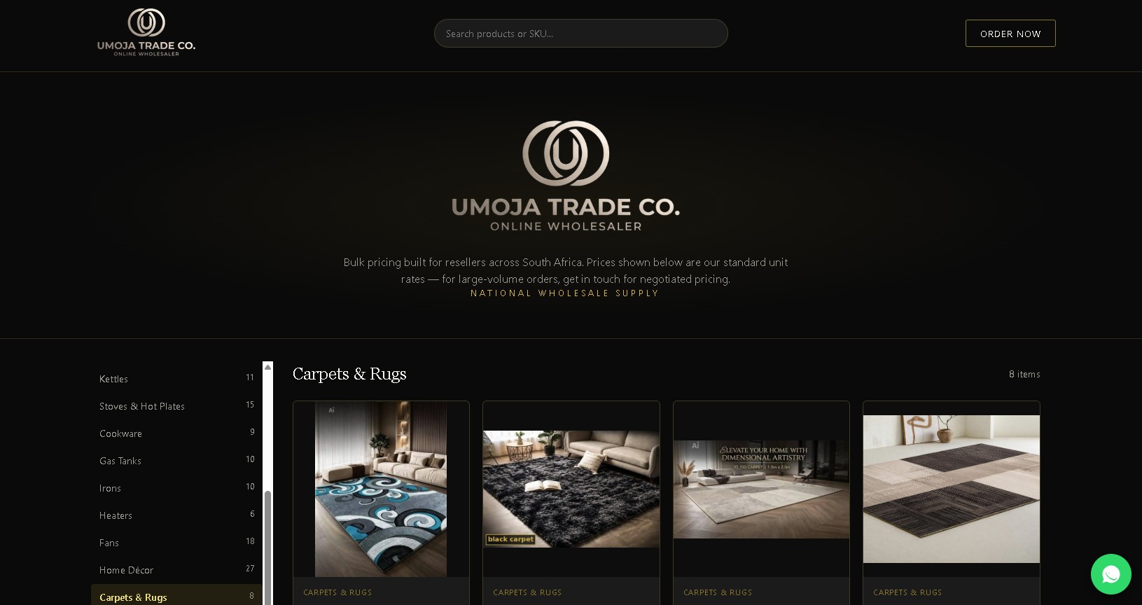 UMOJA TRADE CO. website by AMIR1
